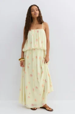 Sale Gina Tricot Maxi dress Geel