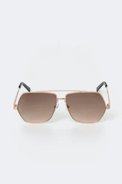 Hot Gina Tricot Metal frame aviator sunglasses Zwart