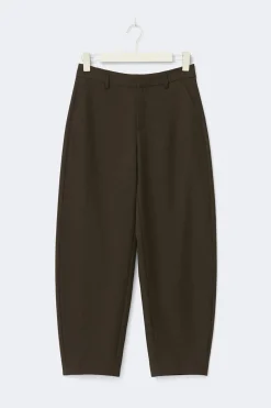 Hot Gina Tricot Mid waist barrel trousers Bruin