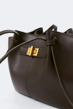 Gina Tricot Midi long strap bag Bruin