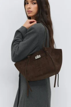 Gina Tricot Midi long strap bag Bruin
