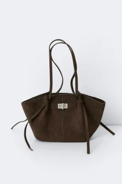 Gina Tricot Midi long strap bag Bruin