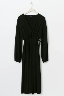 Discount Gina Tricot Midi wrap dress Zwart