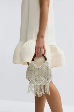 New Gina Tricot Mini frill dress Wit
