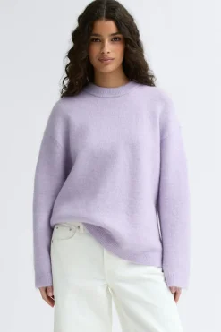 Online Gina Tricot Mohair knitted sweater Paars