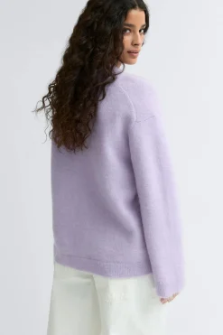 Online Gina Tricot Mohair knitted sweater Paars