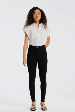 Sale Gina Tricot molly petite high w jeans Zwart