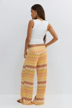 Online Gina Tricot Multi colour trousers Geel