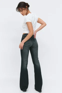 Gina Tricot No waist bootcut jeans Blauw