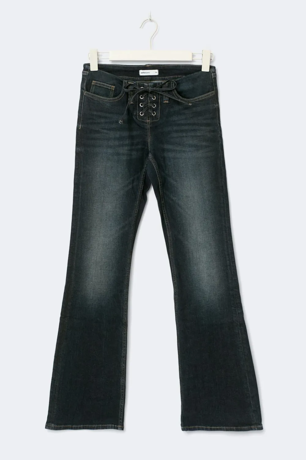 Gina Tricot No waist bootcut jeans Blauw