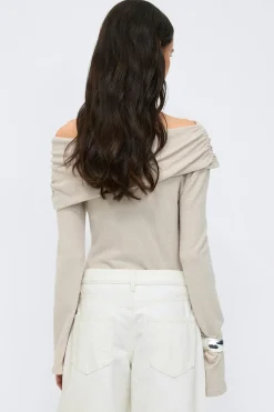 Hot Gina Tricot One shoulder top Beige