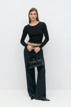 Discount Gina Tricot Open back top Zwart