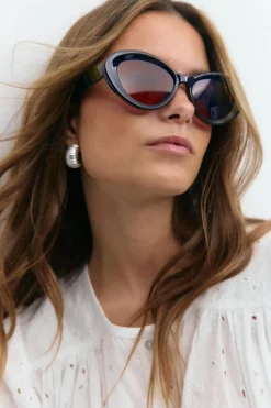 Gina Tricot Oval cat eye sunglasses Zwart
