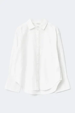 Best Gina Tricot Oversized linen blend shirt Wit