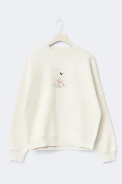 Discount Gina Tricot Oversized loungewear sweater Wit