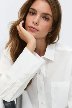 Outlet Gina Tricot Oversized shirt Wit