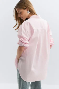 Sale Gina Tricot Oversized shirt Roze