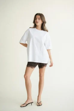 Outlet Gina Tricot Oversized tee Wit