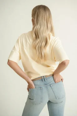 Outlet Gina Tricot Oversized tee Geel