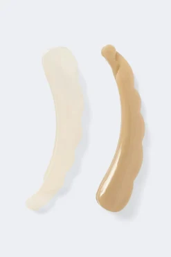 Clearance Gina Tricot 2-pack banana hair clip Wit