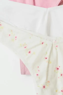 Outlet Gina Tricot 3-pack cotton thong Roze