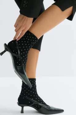 New Gina Tricot 2-pack dotted socks Zwart