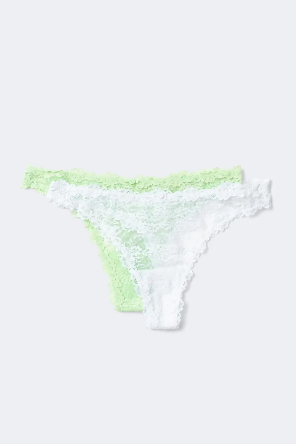 Discount Gina Tricot 2-pack flirty lace thong Wit