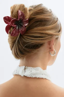 Discount Gina Tricot 3-pack flower hair clip Rood