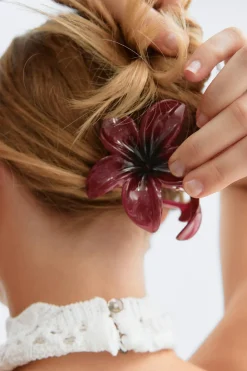 Discount Gina Tricot 3-pack flower hair clip Rood
