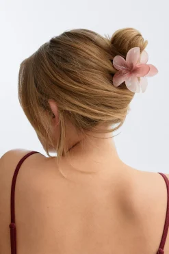 Sale Gina Tricot 3-pack flower hair clip Roze