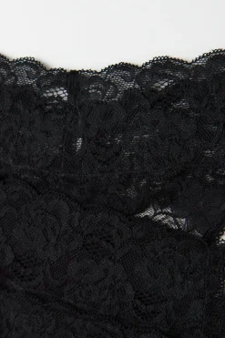 Gina Tricot 3-pack lace string Zwart