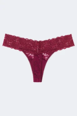 Discount Gina Tricot 3-pack lace thong Paars