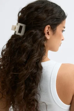Best Gina Tricot 2-pack mini square hair clip Wit