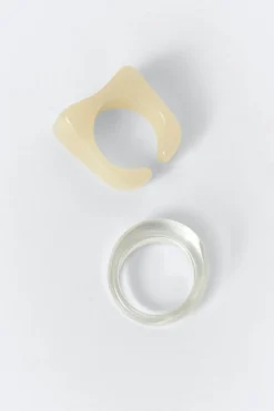 Best Gina Tricot 2-pack rings Wit