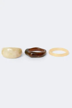Hot Gina Tricot 3-pack rings Wit