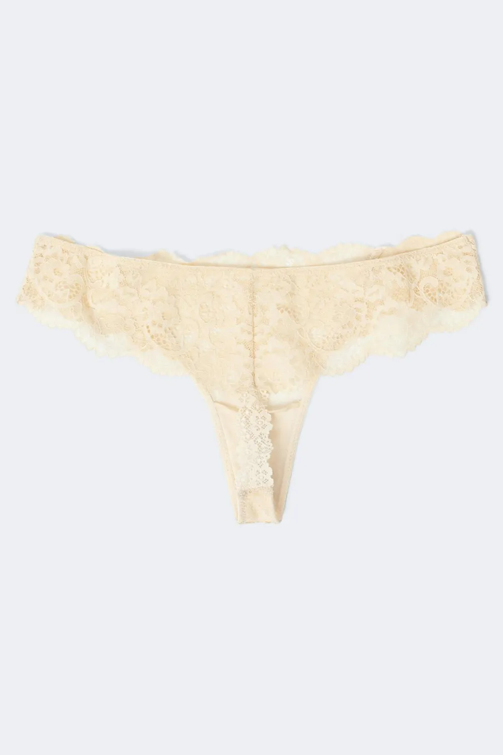 Best Gina Tricot 3-pack scallop lace thong Bruin