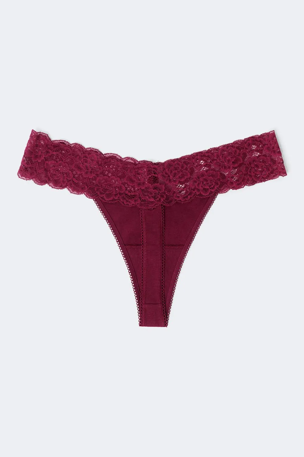 Outlet Gina Tricot 3-pack soft cotton thong Paars
