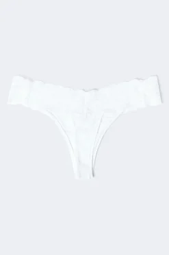 Online Gina Tricot 3-pack soft micro thong Wit