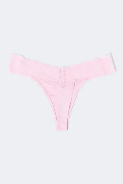 Discount Gina Tricot 3-pack soft micro thong Paars