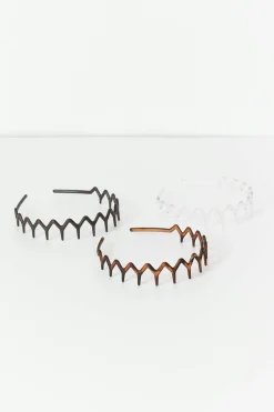 Discount Gina Tricot 3-pack zig zag headband Beige