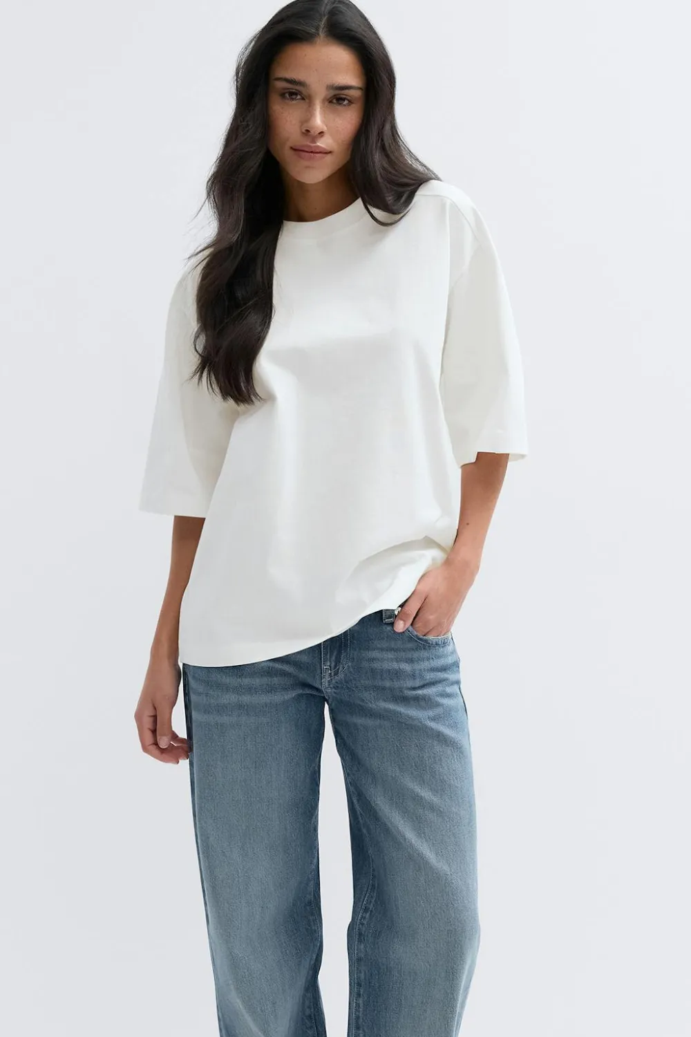Best Gina Tricot Patch detail tee Wit