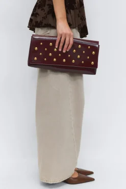 Best Gina Tricot Patent studded clutch Rood