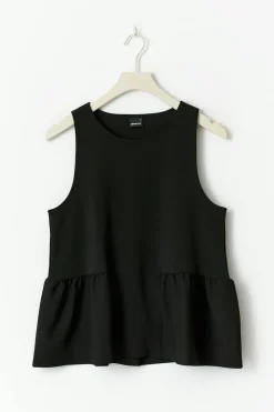 Gina Tricot Peplum top Zwart