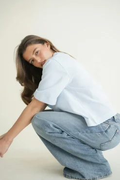 Hot Gina Tricot Perfect boxy tee Blauw