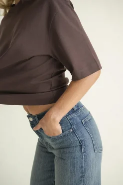 Hot Gina Tricot Perfect boxy tee Bruin