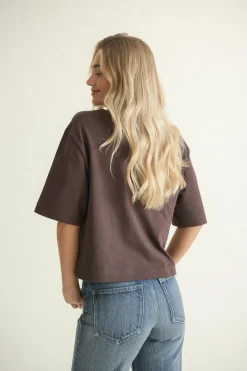 Hot Gina Tricot Perfect boxy tee Bruin