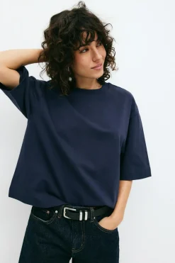 New Gina Tricot Perfect boxy tee Blauw