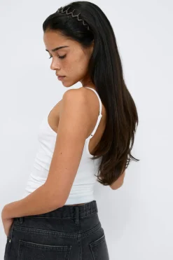 Online Gina Tricot Perfect strap singlet Wit