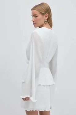 New Gina Tricot Pleated dress Wit