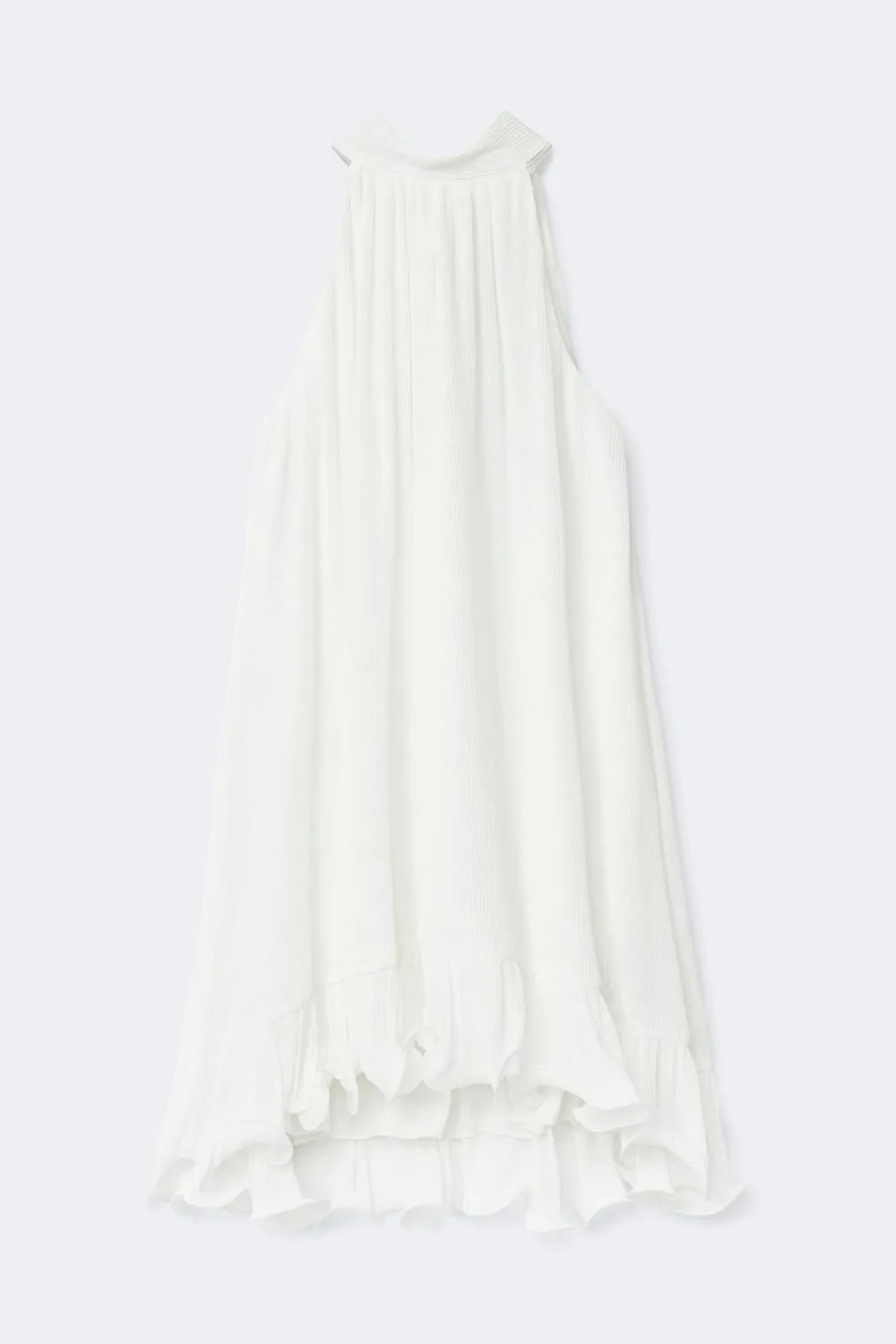 Online Gina Tricot Pleated frill mini dress Wit